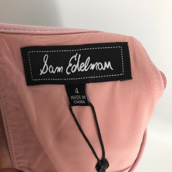 NWT Pink Sam  Edelman keyhole neck shift mini dress size 4 - Picture 5 of 15